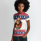 Liberia Christmas Women Polo Shirt African Lion Santa