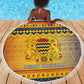 Afro Chad Christmas Beach Blanket Coat Of Arms With African Pattern