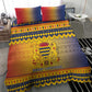 Afro Chad Christmas Bedding Set Coat Of Arms With African Pattern