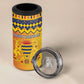 Afro Chad Christmas 4 in 1 Can Cooler Tumbler Coat Of Arms With African Pattern