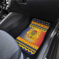 Afro Chad Christmas Car Mats Coat Of Arms With African Pattern