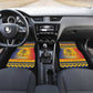 Afro Chad Christmas Car Mats Coat Of Arms With African Pattern