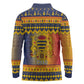 Afro Chad Christmas Long Sleeve Polo Shirt Coat Of Arms With African Pattern