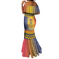 Afro Chad Christmas Mermaid Dress Coat Of Arms With African Pattern