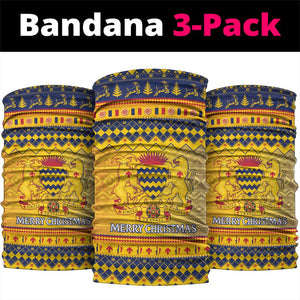 Afro Chad Christmas Neck Gaiter Coat Of Arms African Pattern LT15