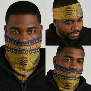 Afro Chad Christmas Neck Gaiter Coat Of Arms African Pattern LT15