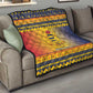 Afro Chad Christmas Quilt Coat Of Arms With African Pattern