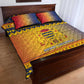 Afro Chad Christmas Quilt Bed Set Coat Of Arms With African Pattern