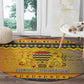 Afro Chad Christmas Round Carpet Coat Of Arms With African Pattern