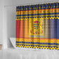 Afro Chad Christmas Shower Curtain Coat Of Arms With African Pattern