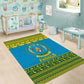 Afro Rwanda Christmas Area Rug Noheli Nziza Coat Of Arms - African Pattern