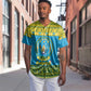 Afro Rwanda Christmas Baseball Jersey Noheli Nziza Coat Of Arms - African Pattern