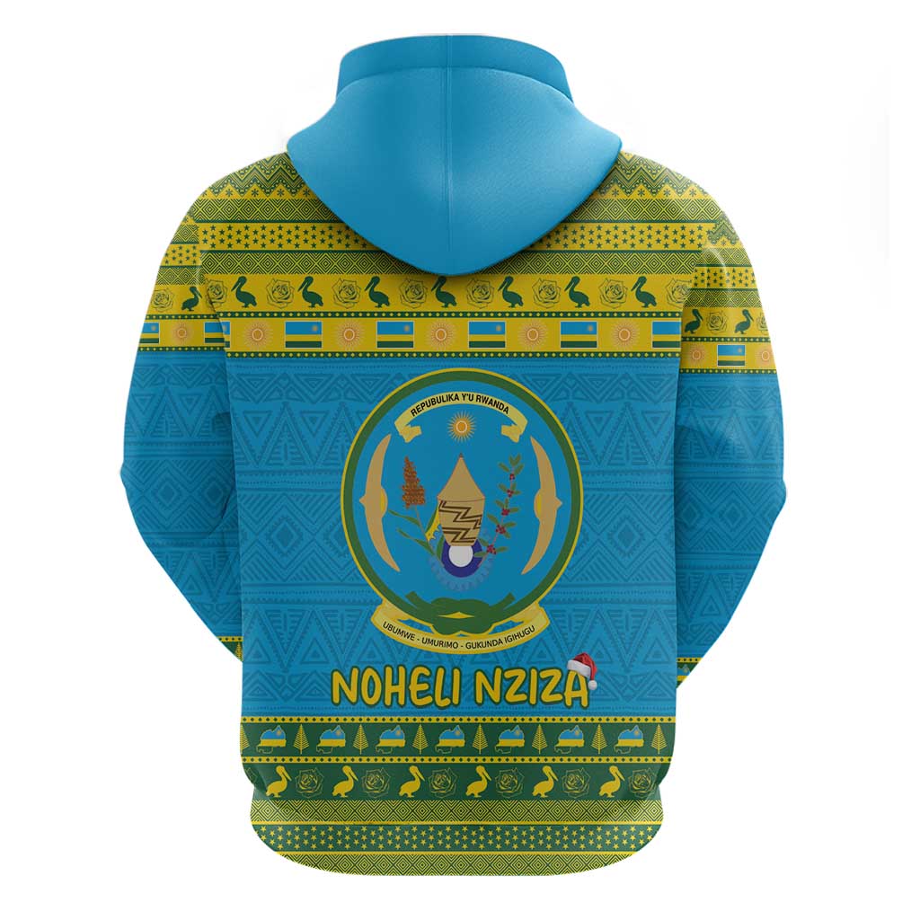 Afro Rwanda Christmas Hoodie Noheli Nziza Coat Of Arms - African Pattern