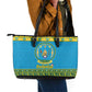Afro Rwanda Christmas Leather Tote Bag Noheli Nziza Coat Of Arms - African Pattern