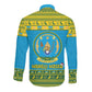 Afro Rwanda Christmas Long Sleeve Button Shirt Noheli Nziza Coat Of Arms - African Pattern