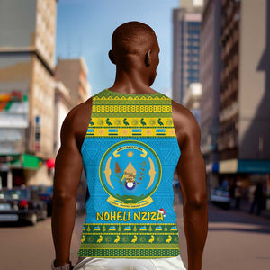 Afro Rwanda Christmas Men Tank Top Noheli Nziza Coat Of Arms - African Pattern