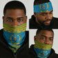 Afro Rwanda Christmas Neck Gaiter Noheli Nziza Coat Of Arms - African Pattern - African Pride