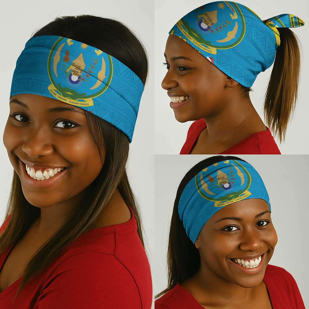 Afro Rwanda Christmas Neck Gaiter Noheli Nziza Coat Of Arms - African Pattern - African Pride