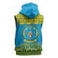 Afro Rwanda Christmas Sleeveless Zip Hoodie Noheli Nziza Coat Of Arms - African Pattern - African Pride