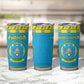 Afro Rwanda Christmas Tumbler Cup Noheli Nziza Coat Of Arms - African Pattern