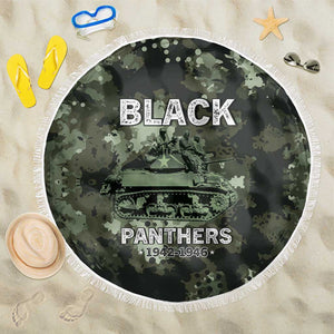 761st Tank Battalion Black Panthers Beach Blanket WWII Military Camouflage - African Pride