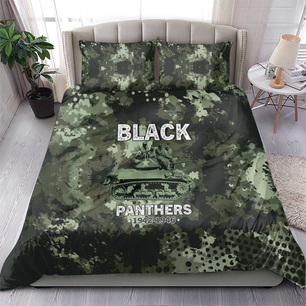 761st Tank Battalion Black Panthers Bedding Set WWII Military Camouflage - African Pride
