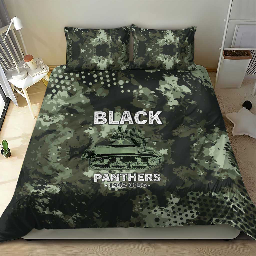 761st Tank Battalion Black Panthers Bedding Set WWII Military Camouflage - African Pride