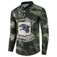 761st Tank Battalion Black Panthers Button Sweatshirt WWII Military Camouflage