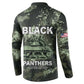 761st Tank Battalion Black Panthers Button Sweatshirt WWII Military Camouflage