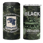 761st Tank Battalion Black Panthers 4 in 1 Can Cooler Tumbler WWII Military Camouflage - African Pride