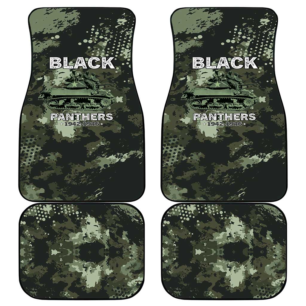 761st Tank Battalion Black Panthers Car Mats WWII Military Camouflage - African Pride