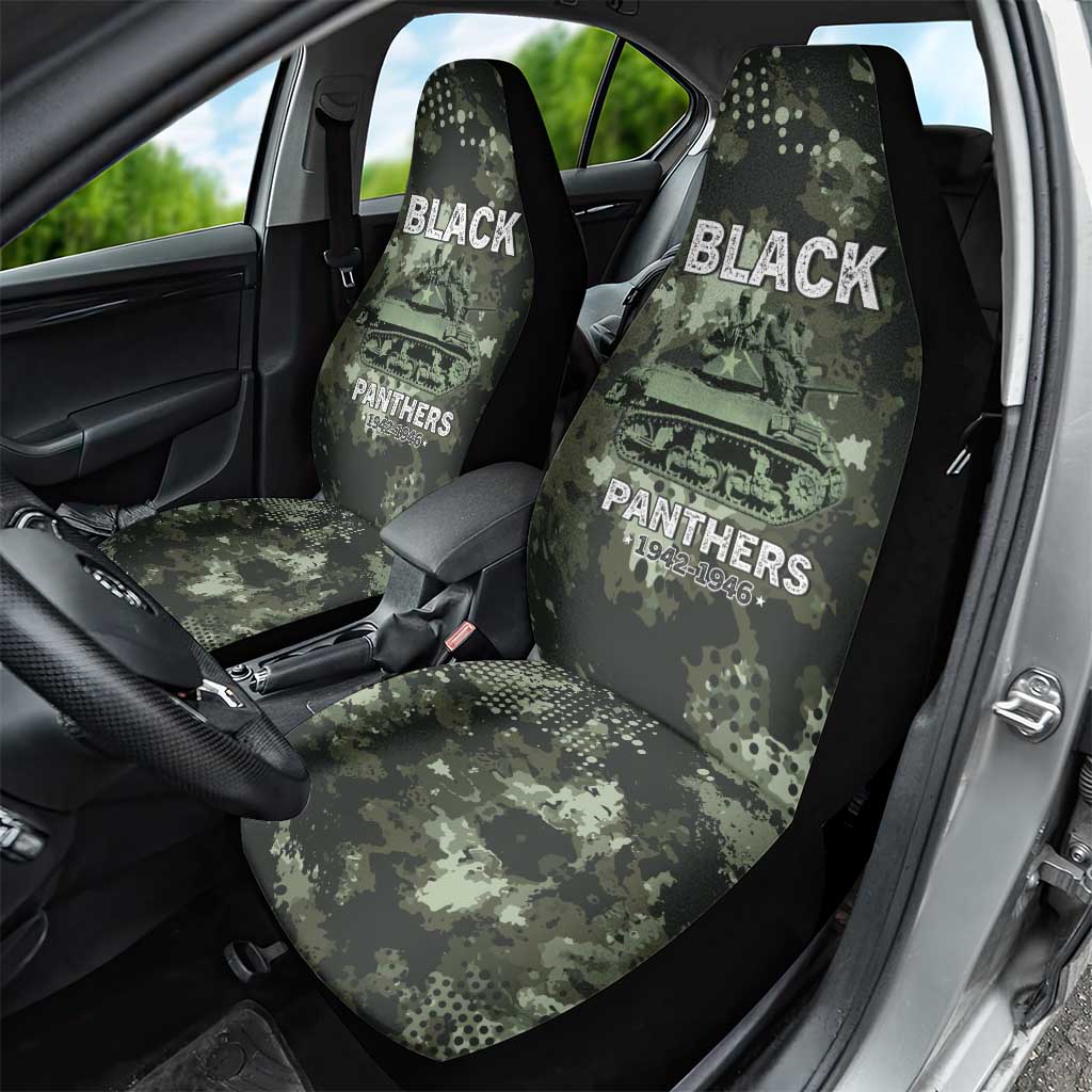 761st Tank Battalion Black Panthers Car Seat Cover WWII Military Camouflage - African Pride
