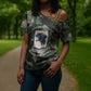 761st Tank Battalion Black Panthers Cross Shoulder Shirt WWII Military Camouflage - African Pride