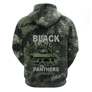 761st Tank Battalion Black Panthers Hoodie WWII Military Camouflage - African Pride