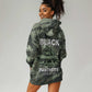 761st Tank Battalion Black Panthers Hoodie Dress WWII Military Camouflage - African Pride