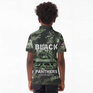761st Tank Battalion Black Panthers Kid Polo Shirt WWII Military Camouflage - African Pride
