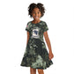 761st Tank Battalion Black Panthers Kid Short Sleeve Dress WWII Military Camouflage - African Pride