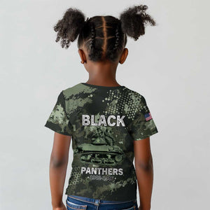 761st Tank Battalion Black Panthers Kid T shirt WWII Military Camouflage - African Pride