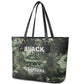 761st Tank Battalion Black Panthers Leather Tote Bag WWII Military Camouflage - African Pride