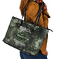 761st Tank Battalion Black Panthers Leather Tote Bag WWII Military Camouflage - African Pride