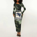 761st Tank Battalion Black Panthers Long Sleeve Bodycon Dress WWII Military Camouflage - African Pride