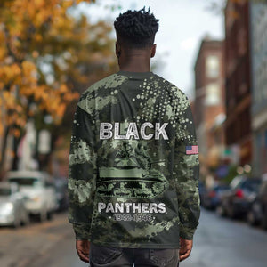 761st Tank Battalion Black Panthers Long Sleeve Shirt WWII Military Camouflage - African Pride