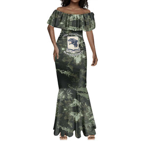 761st Tank Battalion Black Panthers Mermaid Dress WWII Military Camouflage - African Pride