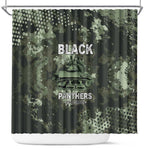 761st Tank Battalion Black Panthers Shower Curtain WWII Military Camouflage - African Pride
