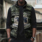 761st Tank Battalion Black Panthers Sleeveless Puffer Jacket WWII Military Camouflage - African Pride