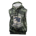 761st Tank Battalion Black Panthers Sleeveless Zip Hoodie WWII Military Camouflage - African Pride