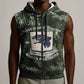 761st Tank Battalion Black Panthers Sleeveless Zip Hoodie WWII Military Camouflage - African Pride
