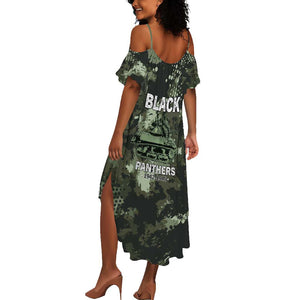 761st Tank Battalion Black Panthers Summer Maxi Dress WWII Military Camouflage - African Pride