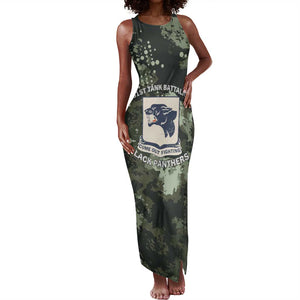 761st Tank Battalion Black Panthers Tank Maxi Dress WWII Military Camouflage - African Pride