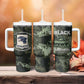 761st Tank Battalion Black Panthers Tumbler With Handle WWII Military Camouflage - African Pride
